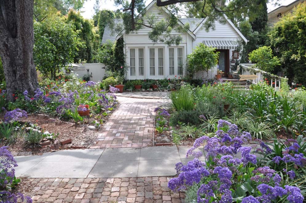 Wide Walkway Through Garden